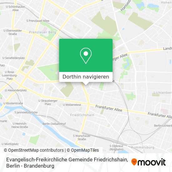 Evangelisch-Freikirchliche Gemeinde Friedrichshain Karte