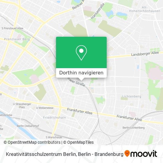Kreativitätsschulzentrum Berlin Karte
