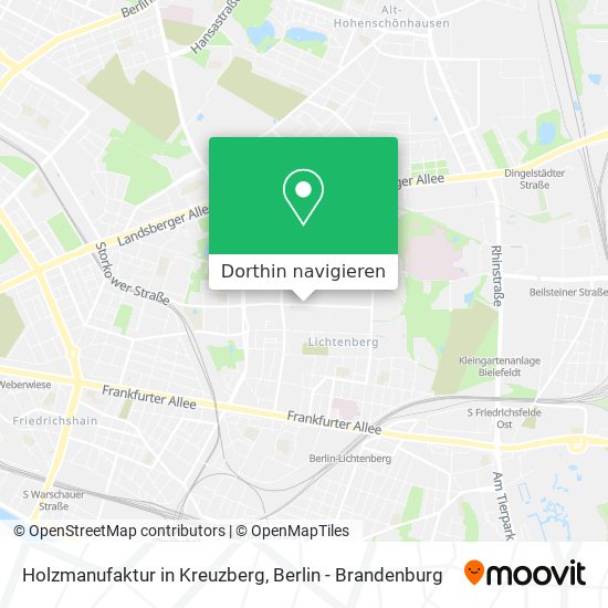 Holzmanufaktur in Kreuzberg Karte
