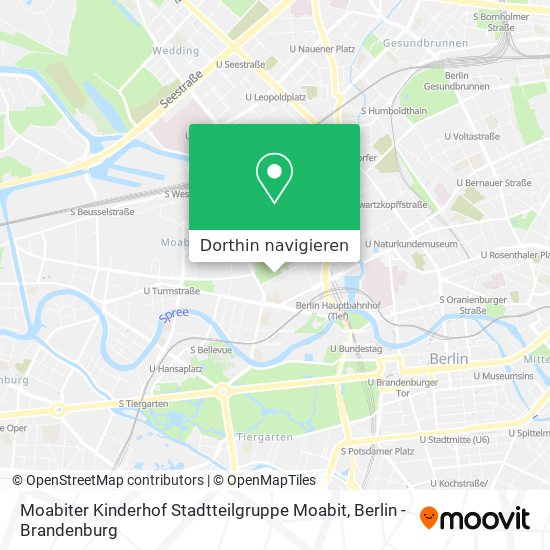 Moabiter Kinderhof Stadtteilgruppe Moabit Karte