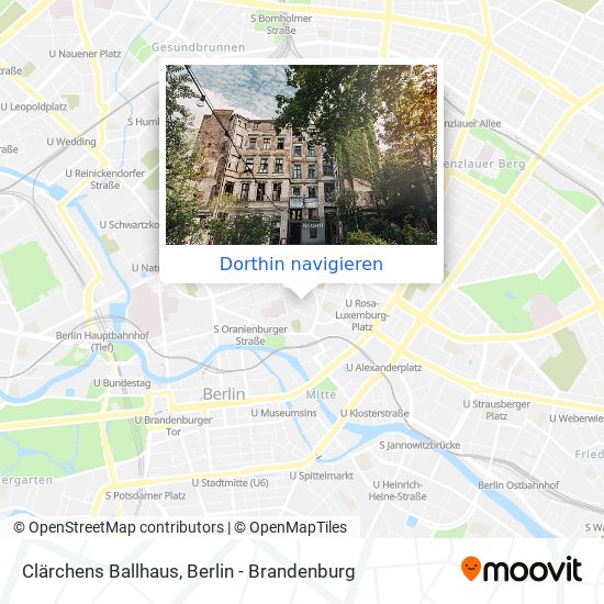 Clärchens Ballhaus Karte