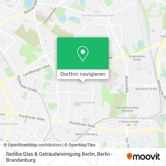 Sediba Glas & Gebäudereinigung Berlin Karte
