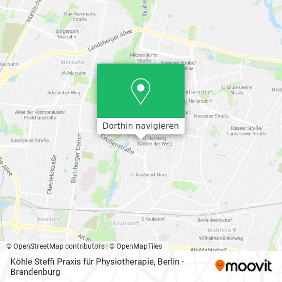 Köhle Steffi Praxis für Physiotherapie Karte