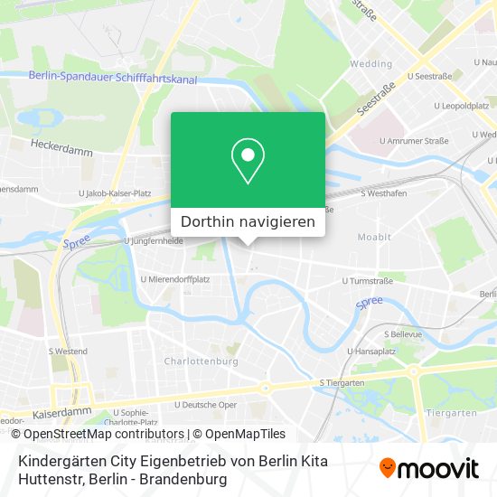 Kindergärten City Eigenbetrieb von Berlin Kita Huttenstr Karte