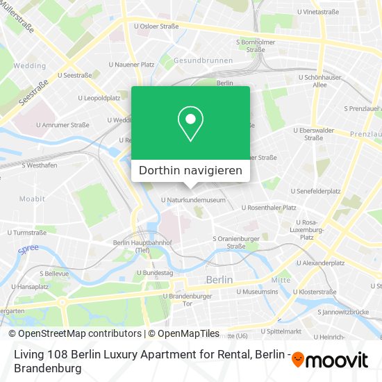 Living 108 Berlin Luxury Apartment for Rental Karte