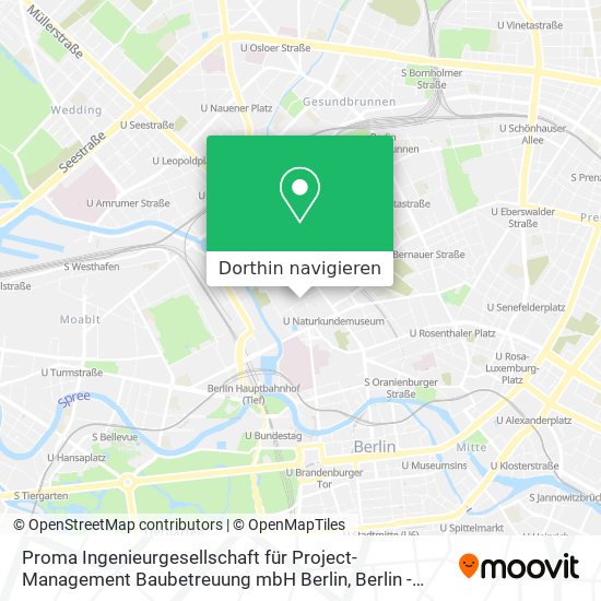 Proma Ingenieurgesellschaft für Project-Management Baubetreuung mbH Berlin Karte