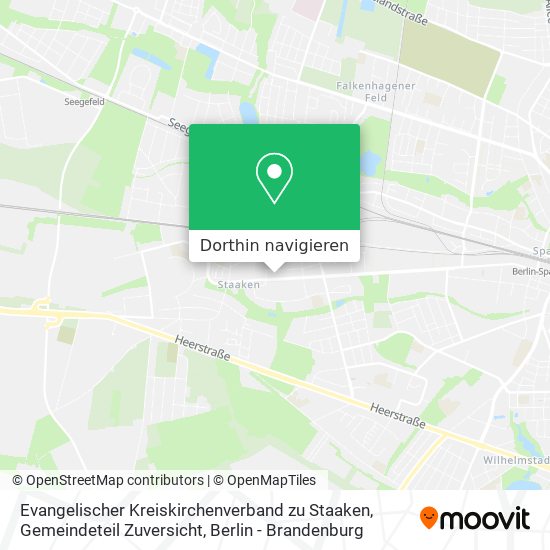 Evangelischer Kreiskirchenverband zu Staaken, Gemeindeteil Zuversicht Karte