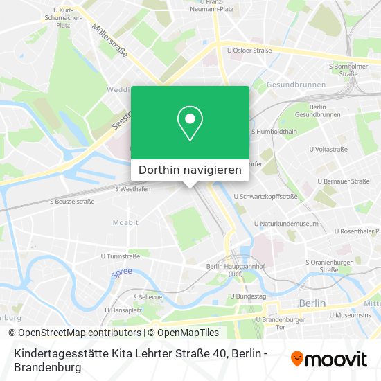 Kindertagesstätte Kita Lehrter Straße 40 Karte