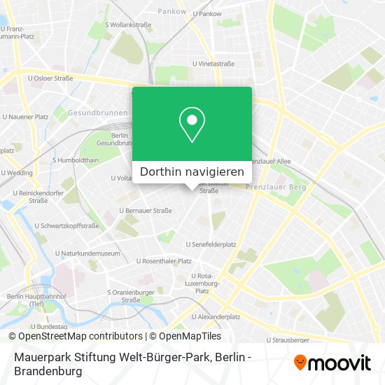 Mauerpark Stiftung Welt-Bürger-Park Karte