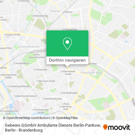 Gebewo GGmbH Ambulante Dienste Berlin-Pankow Karte