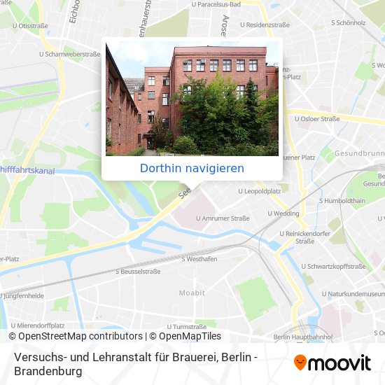 Versuchs- und Lehranstalt für Brauerei Karte