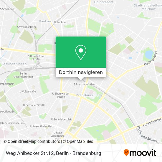 Weg Ahlbecker Str.12 Karte