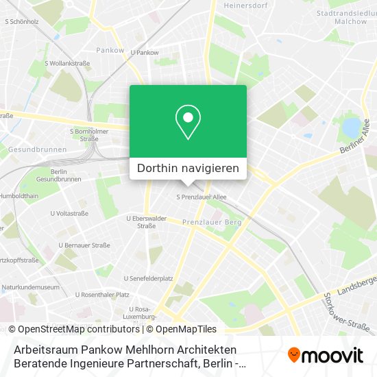 Arbeitsraum Pankow Mehlhorn Architekten Beratende Ingenieure Partnerschaft Karte