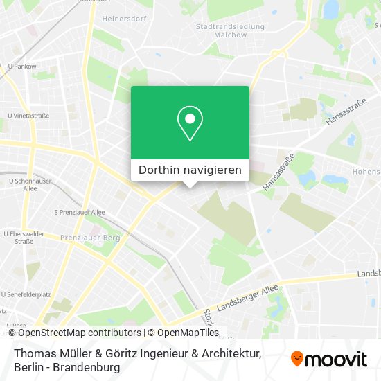 Thomas Müller & Göritz Ingenieur & Architektur Karte