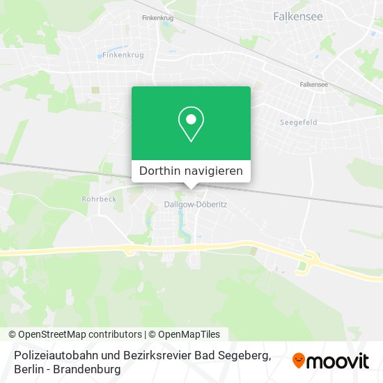 Polizeiautobahn und Bezirksrevier Bad Segeberg Karte