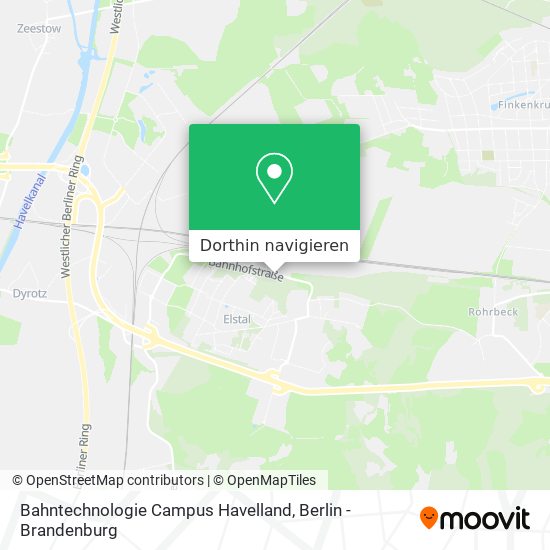 Bahntechnologie Campus Havelland Karte