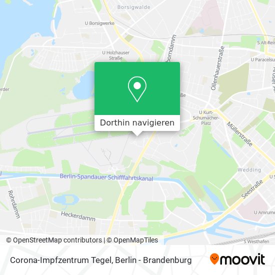 Corona-Impfzentrum Tegel Karte