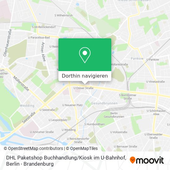 DHL Paketshop Buchhandlung / Kiosk im U-Bahnhof Karte