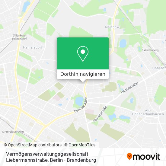 Vermögensverwaltungsgesellschaft Liebermannstraße Karte
