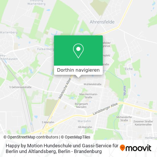 Happy by Motion Hundeschule und Gassi-Service für Berlin und Altlandsberg Karte
