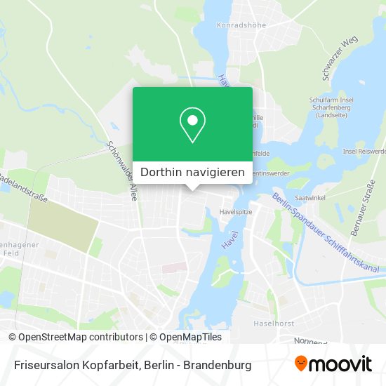 Friseursalon Kopfarbeit Karte