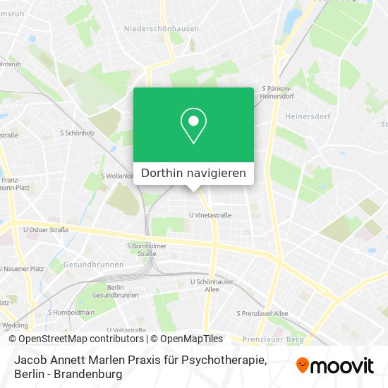 Jacob Annett Marlen Praxis für Psychotherapie Karte