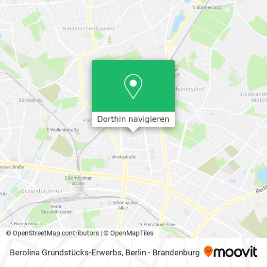 Berolina Grundstücks-Erwerbs Karte