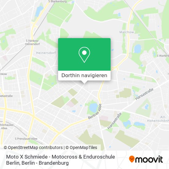 Moto X Schmiede - Motocross & Enduroschule Berlin Karte