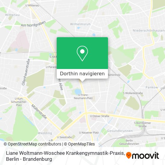 Liane Woltmann-Woschee Krankengymnastik-Praxis Karte