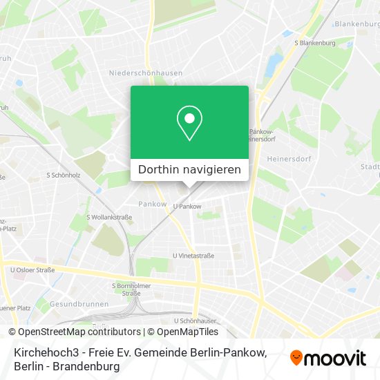 Kirchehoch3 - Freie Ev. Gemeinde Berlin-Pankow Karte