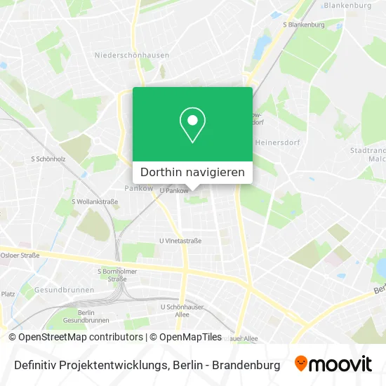 Definitiv Projektentwicklungs Karte