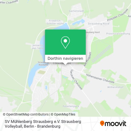 SV Mühlenberg Strausberg e.V. Strausberg Volleyball Karte
