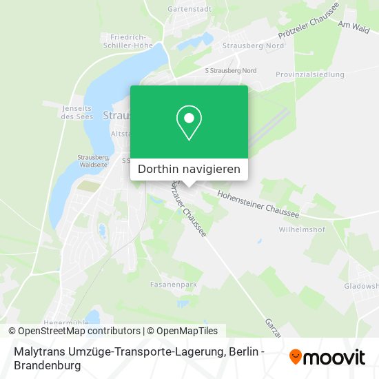 Malytrans Umzüge-Transporte-Lagerung Karte