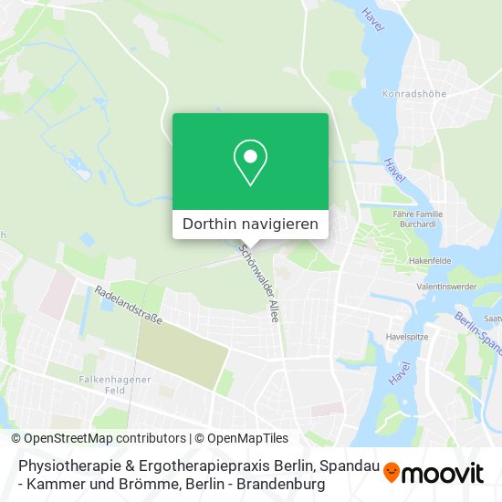 Physiotherapie & Ergotherapiepraxis Berlin, Spandau - Kammer und Brömme Karte