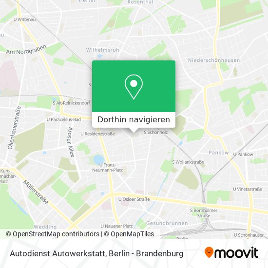 Autodienst Autowerkstatt Karte