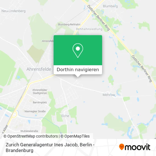 Zurich Generalagentur Ines Jacob Karte