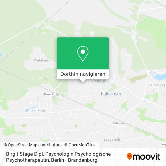 Birgit Stage Dipl. Psychologin Psychologische Psychotherapeutin Karte