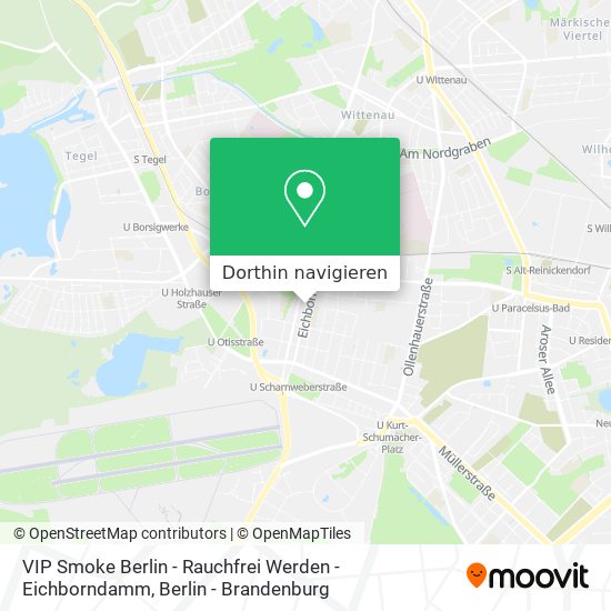 VIP Smoke Berlin - Rauchfrei Werden - Eichborndamm Karte