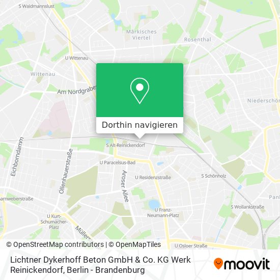 Lichtner Dykerhoff Beton GmbH & Co. KG Werk Reinickendorf Karte