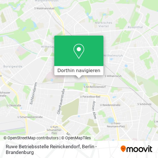 Ruwe Betriebsstelle Reinickendorf Karte