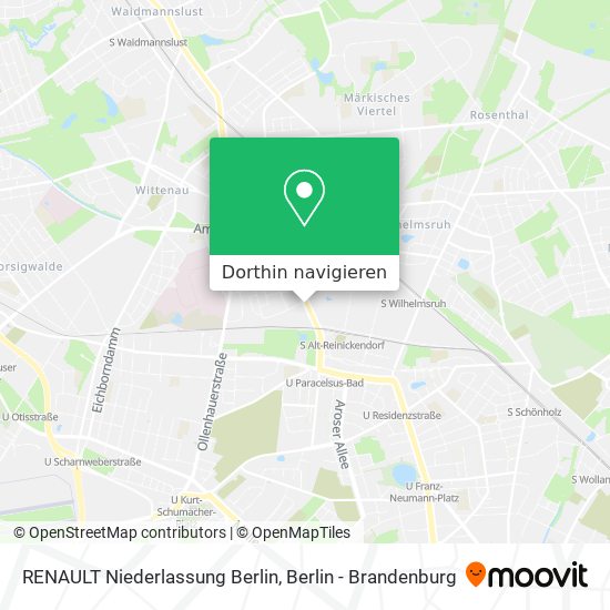 RENAULT Niederlassung Berlin Karte