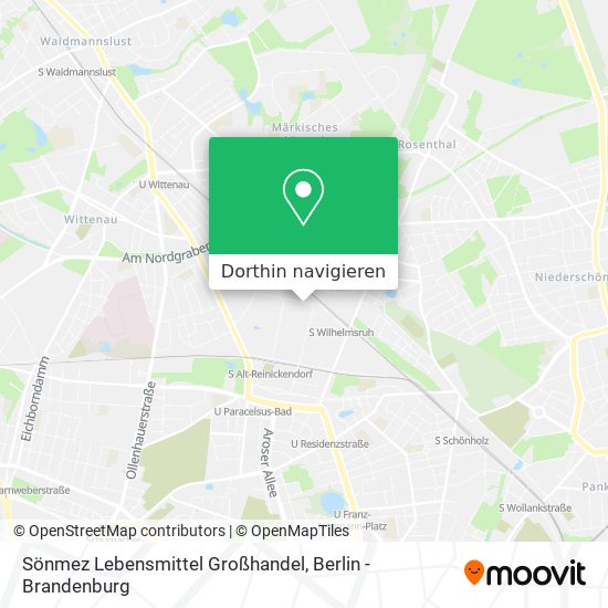Sönmez Lebensmittel Großhandel Karte