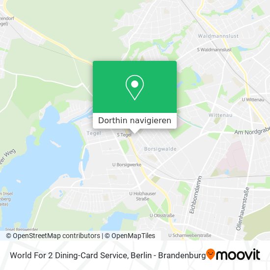 World For 2 Dining-Card Service Karte
