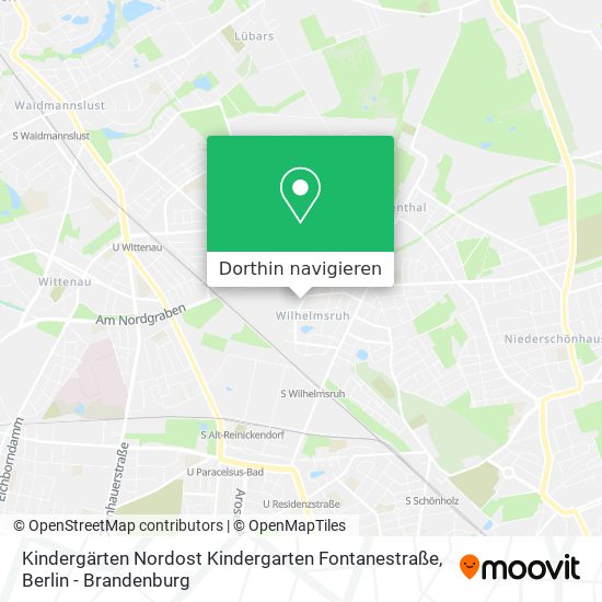 Kindergärten Nordost Kindergarten Fontanestraße Karte