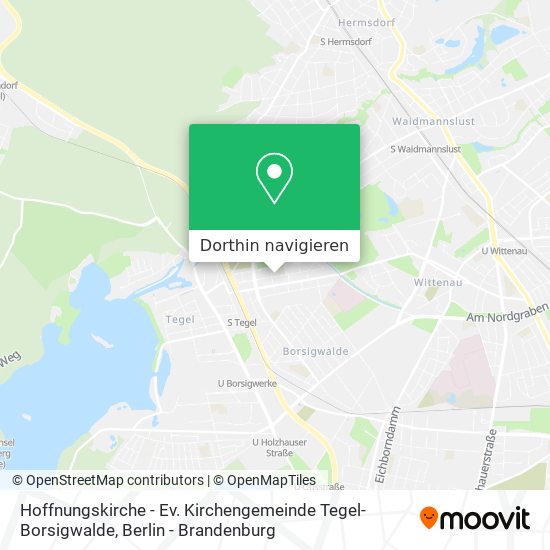 Hoffnungskirche - Ev. Kirchengemeinde Tegel-Borsigwalde Karte