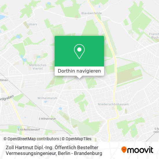 Zoll Hartmut Dipl.-Ing. Öffentlich Bestellter Vermessungsingenieur Karte