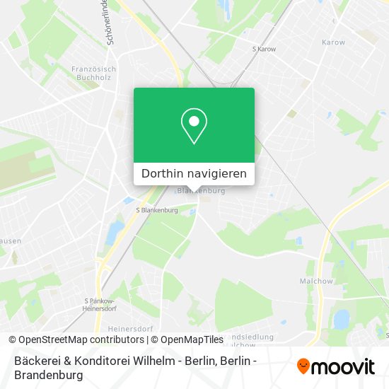 Bäckerei & Konditorei Wilhelm - Berlin Karte
