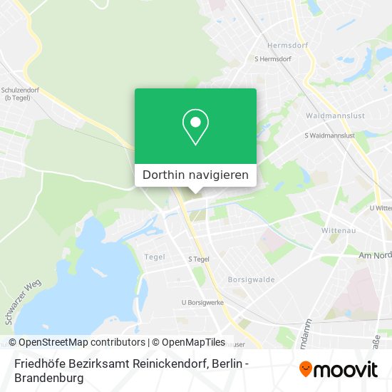 Friedhöfe Bezirksamt Reinickendorf Karte
