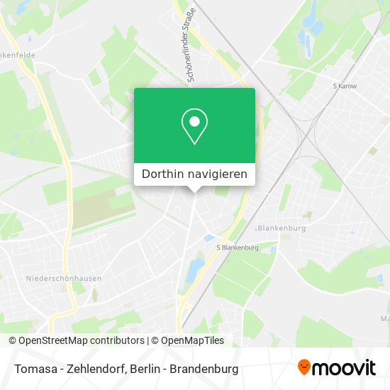 Tomasa - Zehlendorf Karte