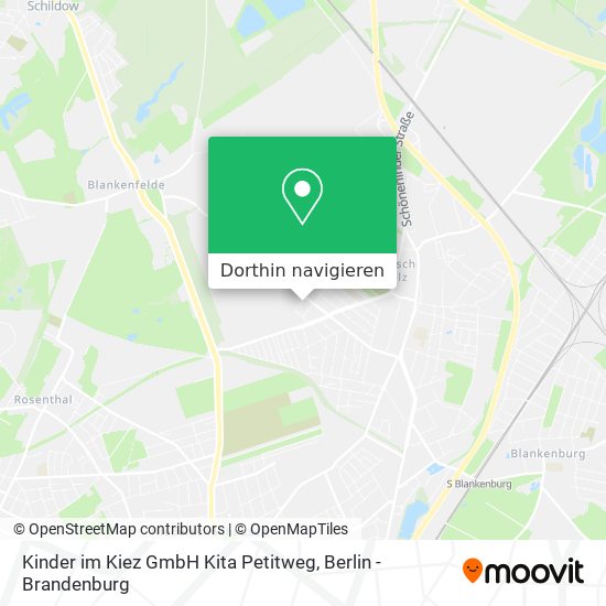 Kinder im Kiez GmbH Kita Petitweg Karte